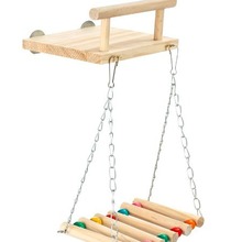 鹦鹉鸟用品用具 围栏平台彩色鸟秋千玩具吊桥吊环攀爬云梯笼配件