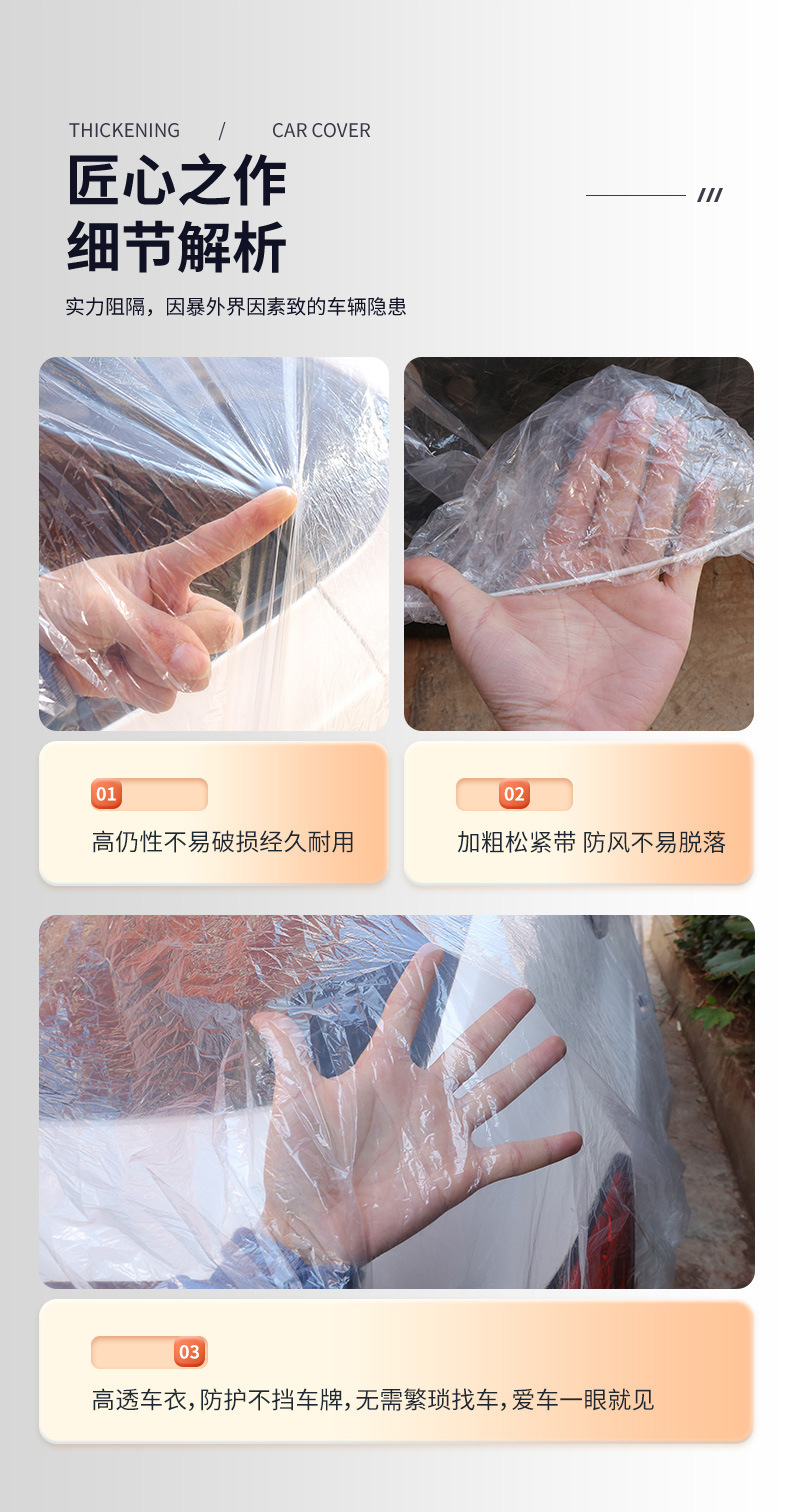 Disposable Car Cover with Elastic Band to Prevent Bird Droppings, Suitable for All Seasons, Rainproof, Dustproof, No-Wash Car Dust Cover