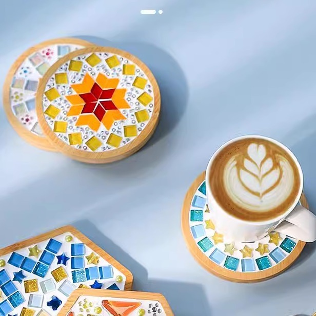 手作り素材パッケージ モザイクコースター クリエイティブ制作 子供用手作りアート作品 母の日手作り|undefined