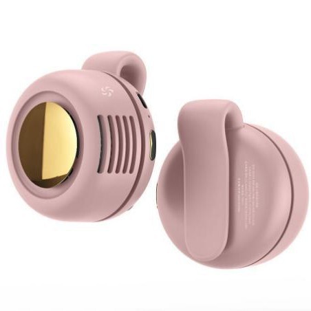 ミニファンポータブルハンドヘルド小型ファン USB 充電式ネッククリップファンサイレントブレードレス腰掛け FM019|undefined
