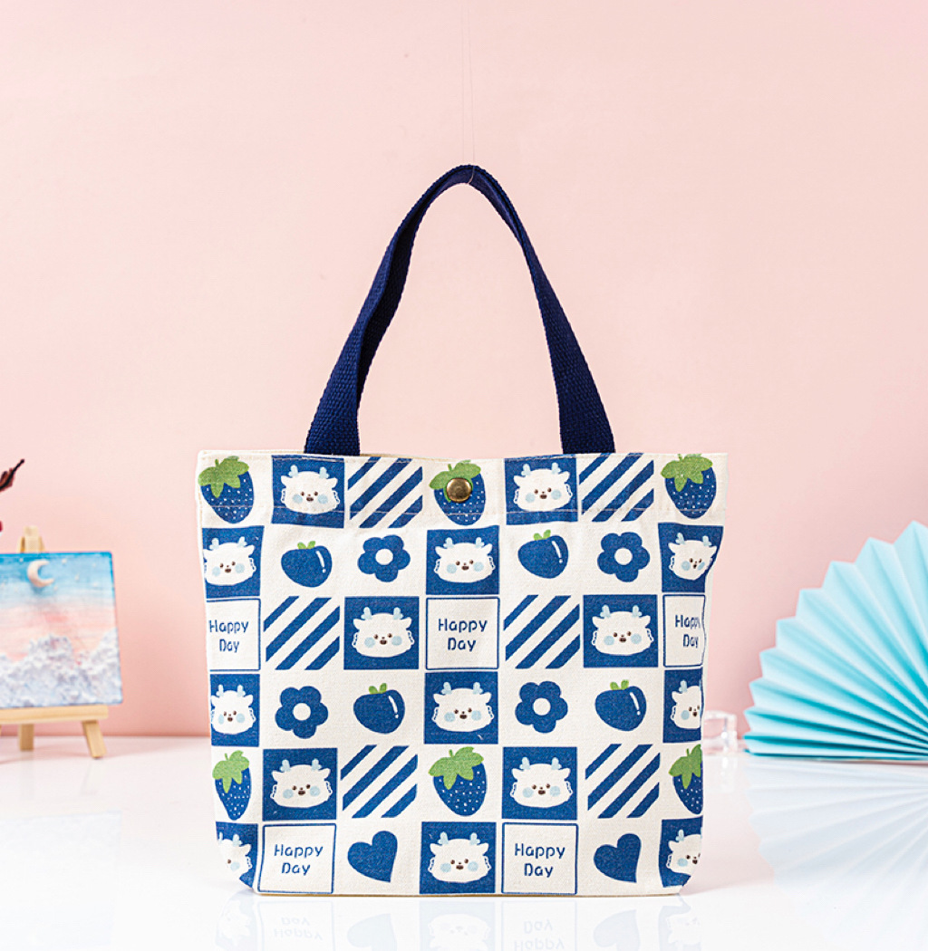 Bolsa de regalo de graduación de niños bolsas de lona portátiles de dibujos animados estudiantes bebés regalo de cumpleaños bolsa de lona spot