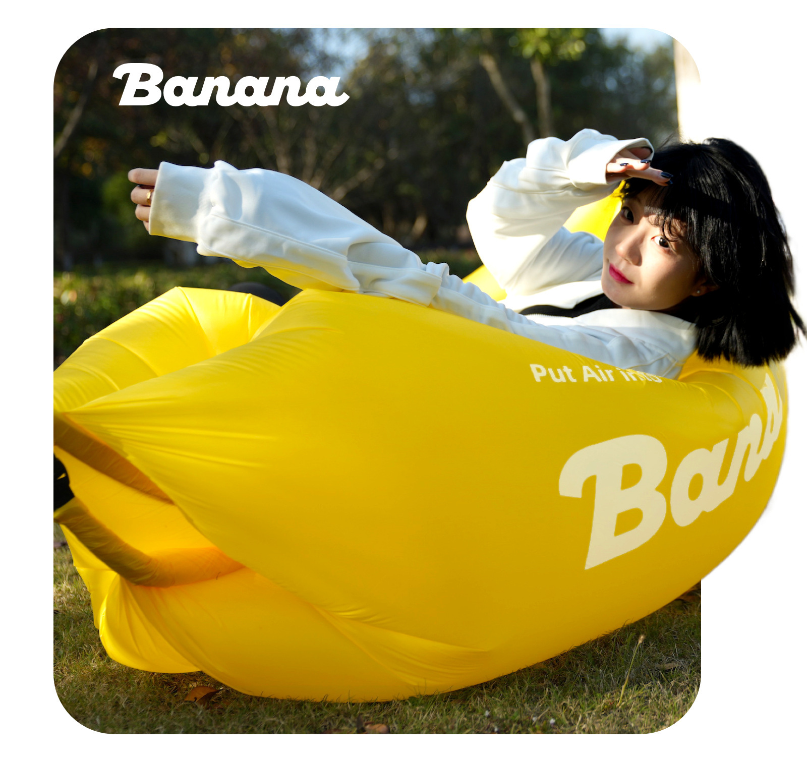 Festival de música al aire libre sofá infláble cama de aire conveniente picnic camping relajación almuerzo cojín perezoso