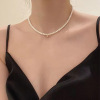 Necklace from pearl, design chain for key bag , elegant fashionable accessory, trend of season