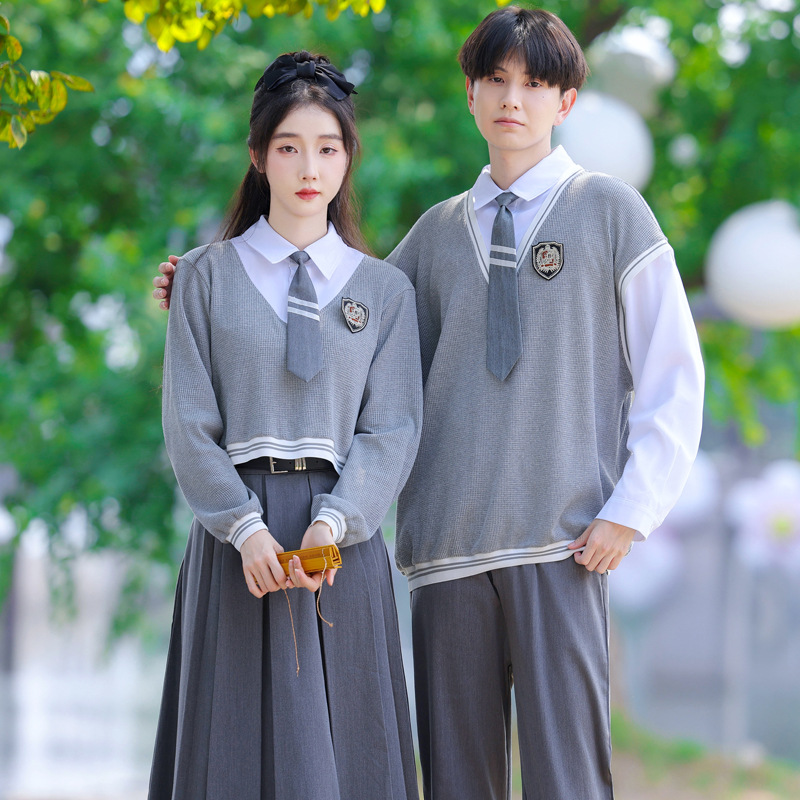 不一样的情侣装班服小初高中学生校服韩式假二件学院风撞色大合唱
