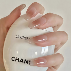 Wearing transparent pure desire jelly nail stickers, blush false nail stickers wholesale finished product