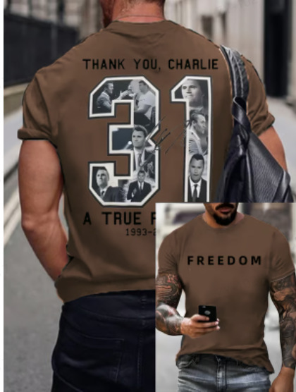 【跨境欧码】Freedom Charlie Kirk Shirt | True Patriot|undefined