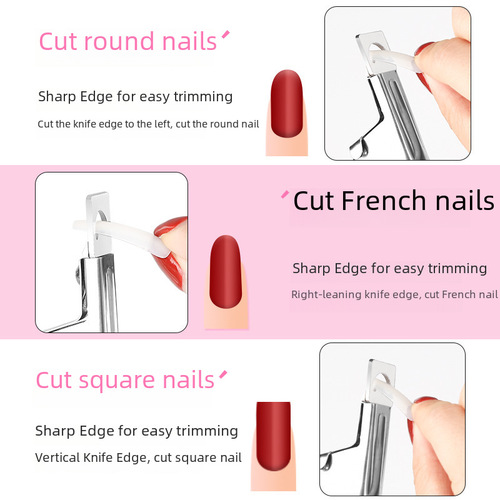 Acrylic U-shaped nail clipper for DIY French manicure, nail extension and gel nail trimming