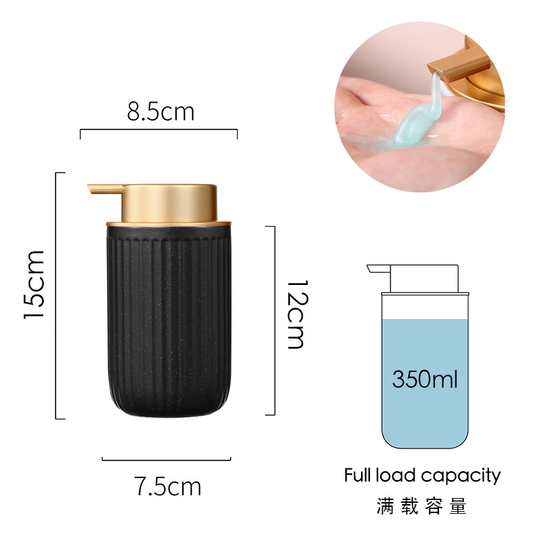 Botella de jabón de desinfectante de manos de cerámica nórdica ins viento prensado envasado baño baño gel de baño Amazon temu