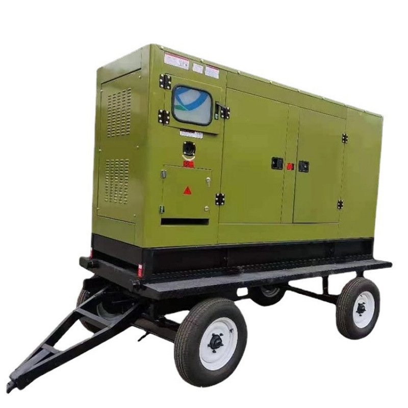 50Hz额定频率应急电源四冲程拖挂式柴油发电机低噪音防雨发电机组