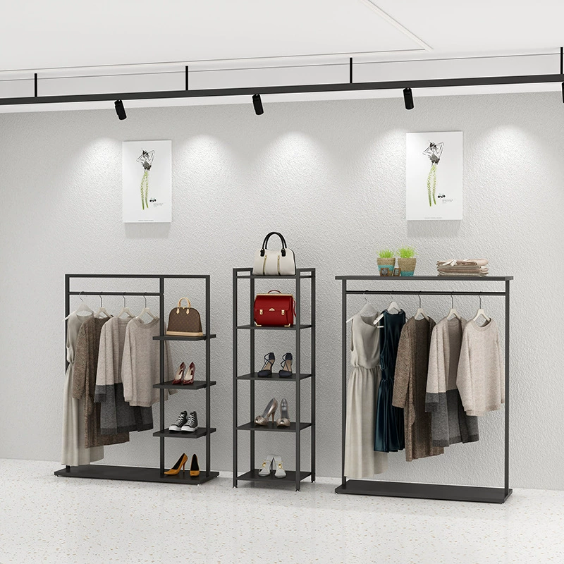Hanger, black double-layer stand for men and women