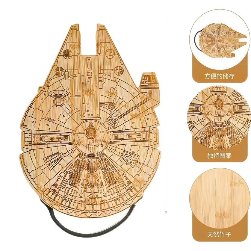 Transfronterizo bambú Star Wars tablero de corte de madera tallado tablero de corte de madera sólida dibujos animados Navidad