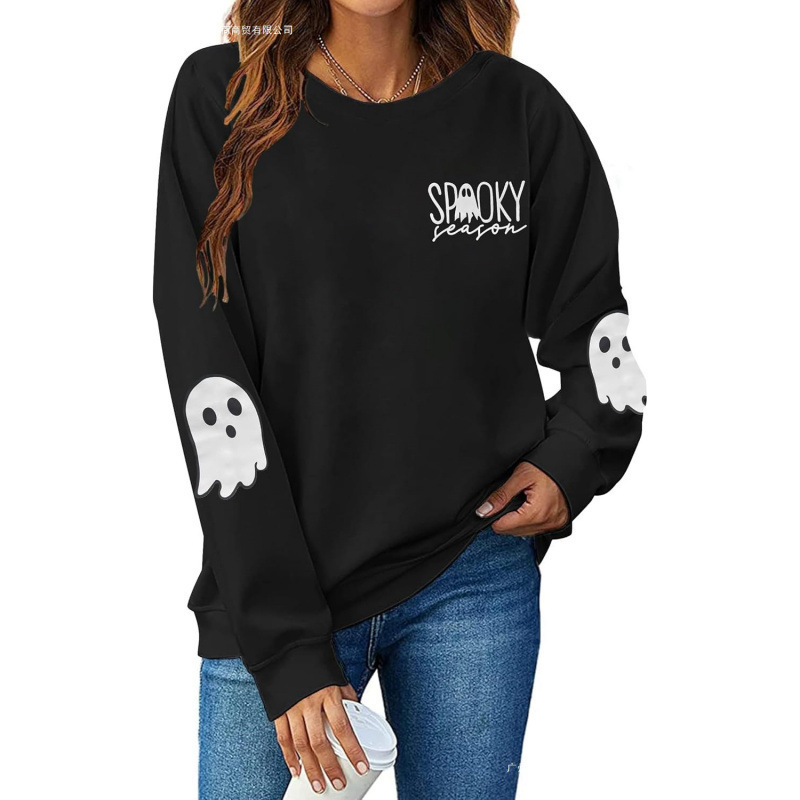 BEIDEFY Halloween Sweatshirt for Women Spooky Season Long Sleeve