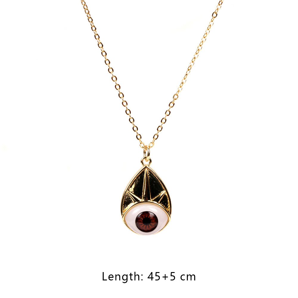Fashion Devilu0027s Eye Copper Gold-plated Pendant Short Necklace