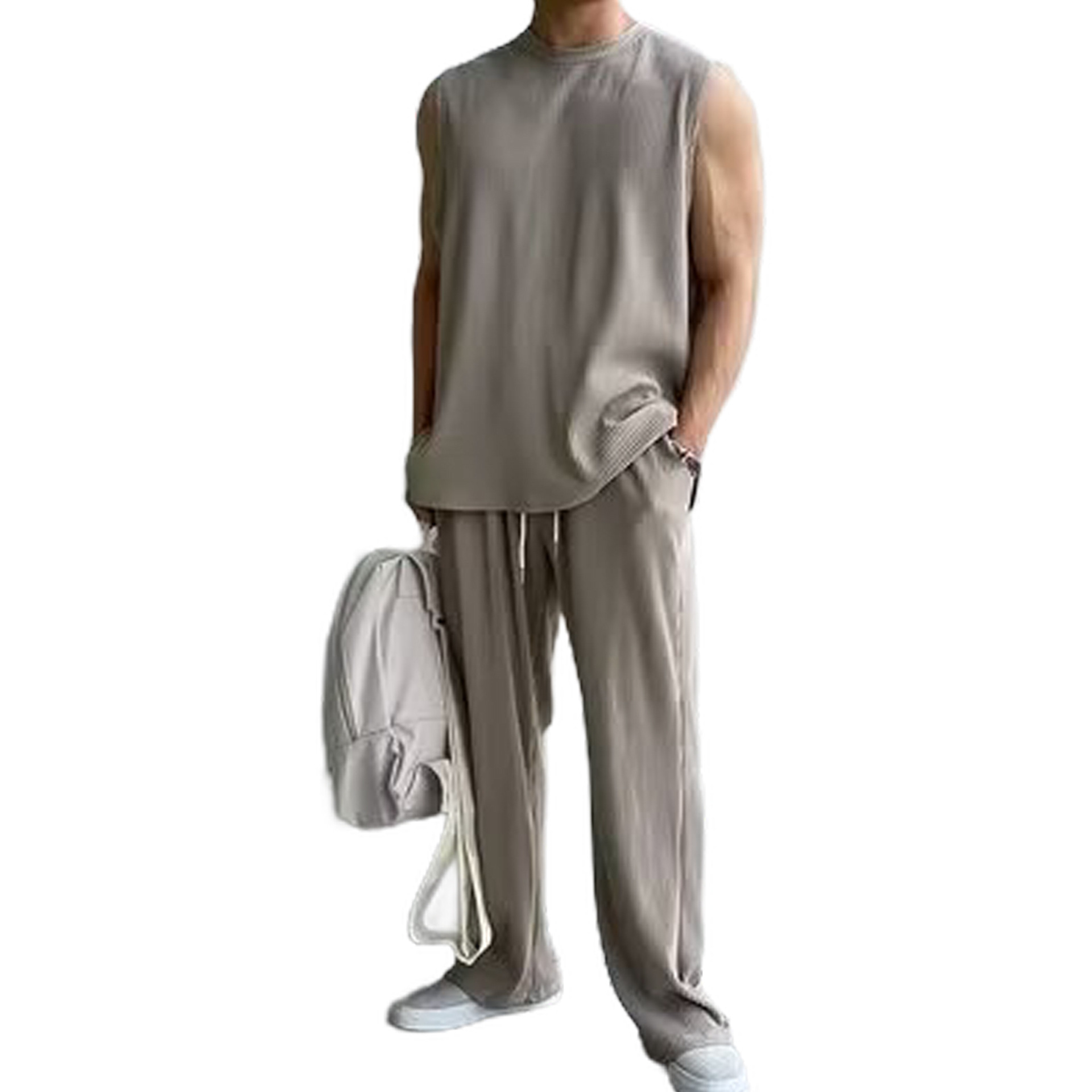 살구색 정장 [바지+조끼 투피스세트]