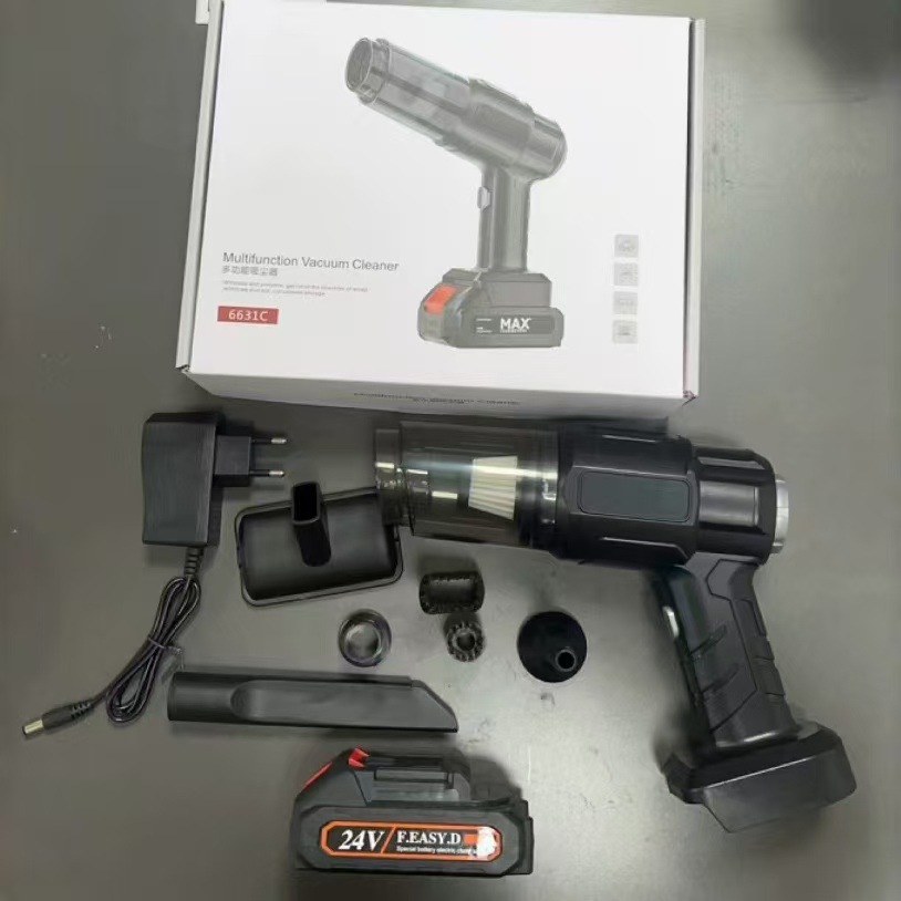 Wireless Car Vacuum Cleaner, Handheld, Small, Rechargeable, Dual-Purpose for Suction and Blowing, with Strong Suction Power for Use in Cars, Portable and Suitable for Large Vehicles