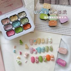 クリームケーキ無洗油絵ゴム筋理ゴムmini九宮格2.5g彩色絵画ゴム