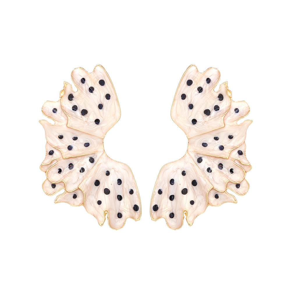Zinc alloy Material 1 Pair Simple Style Leaf Enamel Zinc Alloy Ear Studs