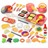Family realistic kitchen for boys and girls, electromagnetic toy