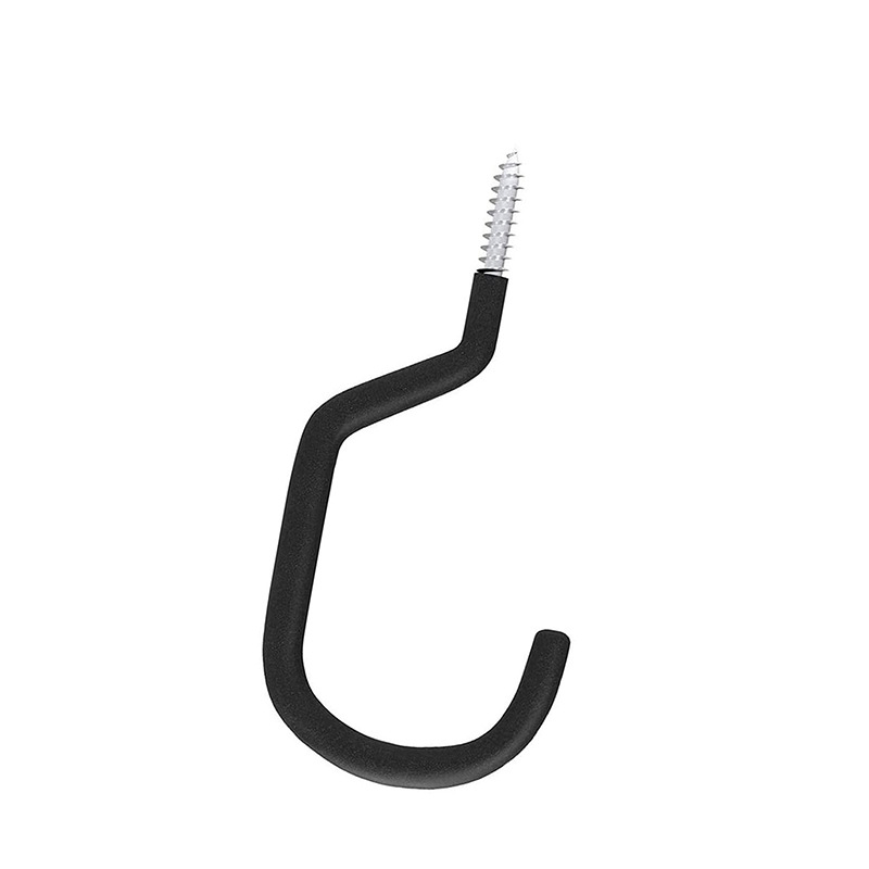 自行车墙壁挂钩吊钩供应浸塑挂钩木螺丝挂钩车库收纳跨境