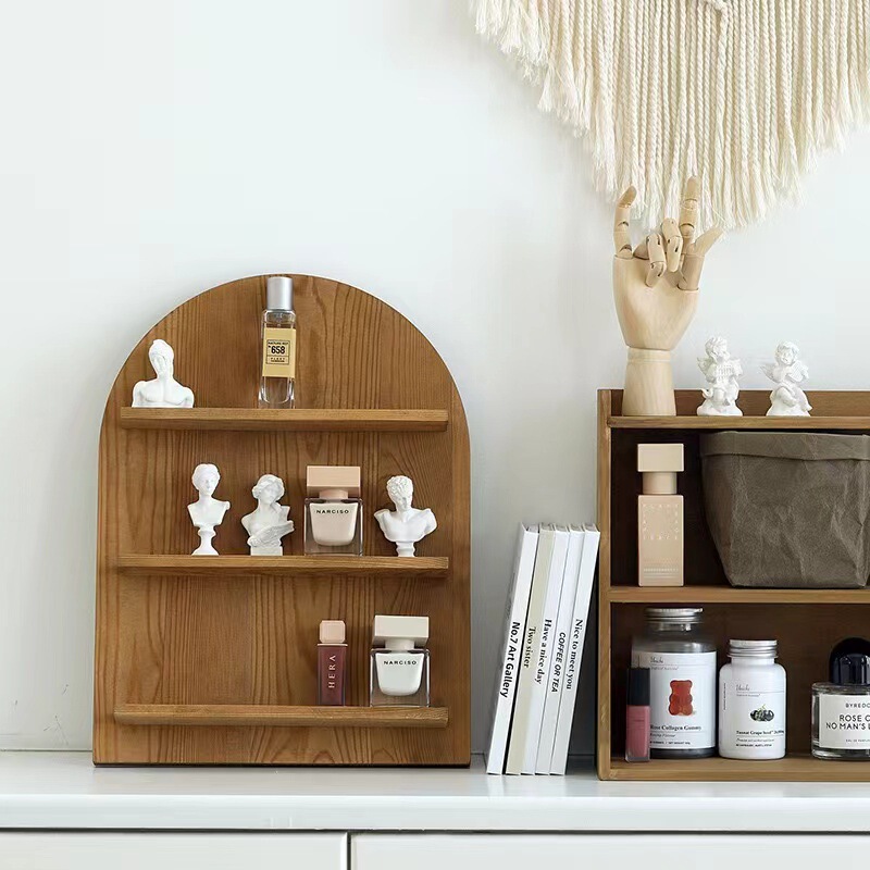 Nordic Style Household Wooden Cosmetic Storage Rack Desktop Decoration Ornaments Arch Nail Polish Display Rack Storage Rack Nordic Style Household Wooden Cosmetic Storage Rack Desktop Decoration Ornaments Arch Nail Polish Display Rack Storage Rack