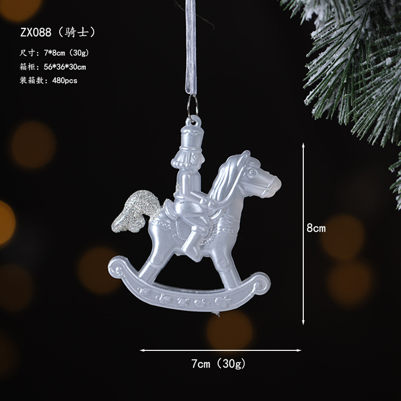 Colgante de Navidad ángel pentagramas de nieve alce colgante decoración de Navidad colgante de polvo brillante decoración