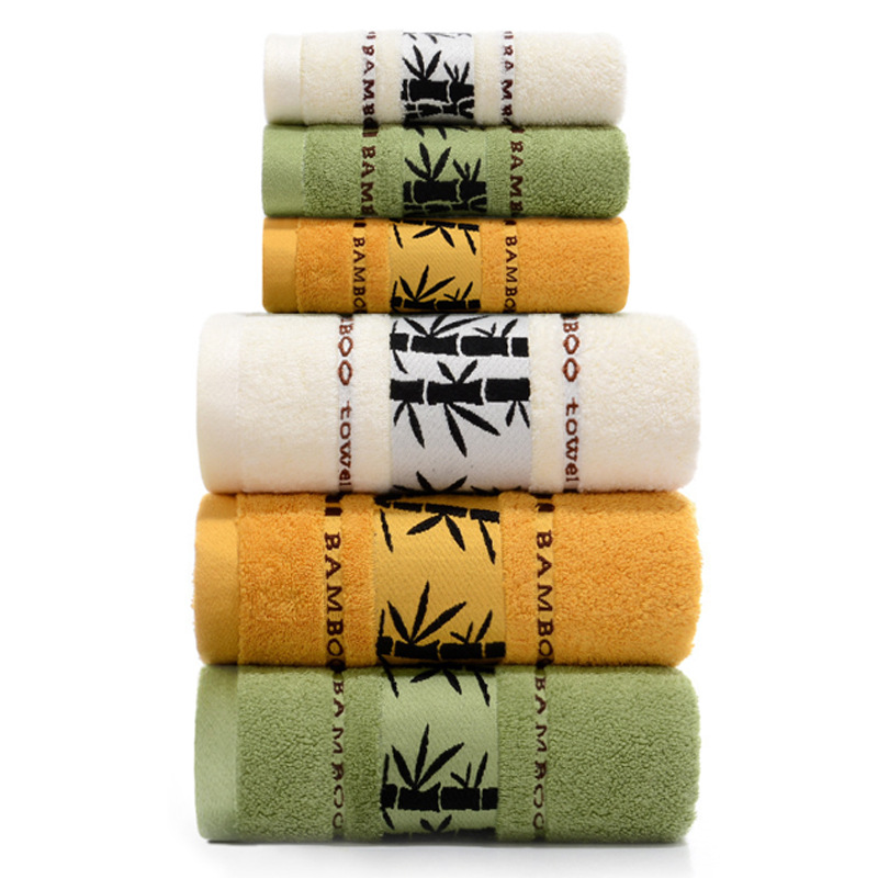 Bamboo fiber towel wholesale absorbent face wash beauty cotton face towel home bath towel embroidery logo Gaoyang County manufacturers