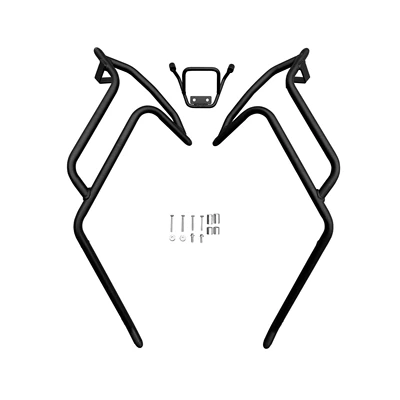 Suitable for Sanyang Dijue 125 bumper anti-fall bumper tail frame exhaust bar backrest modified accessories carbon steel thickening (Motorcycle bumper) - matte-black-carbon-steel-front-bumper