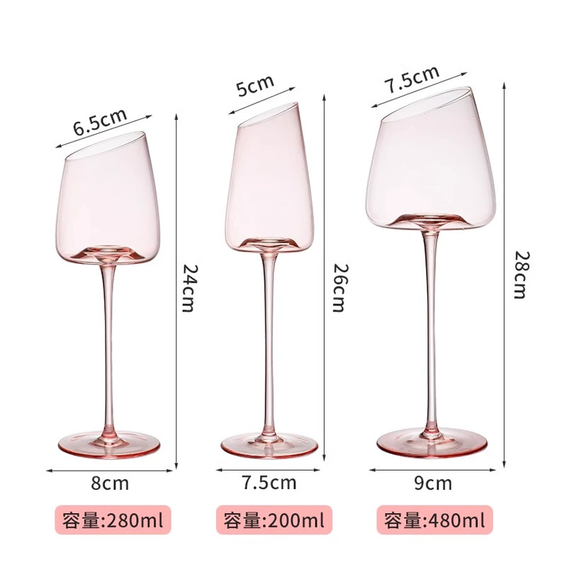 Fuchsia wineglass, high-quality style