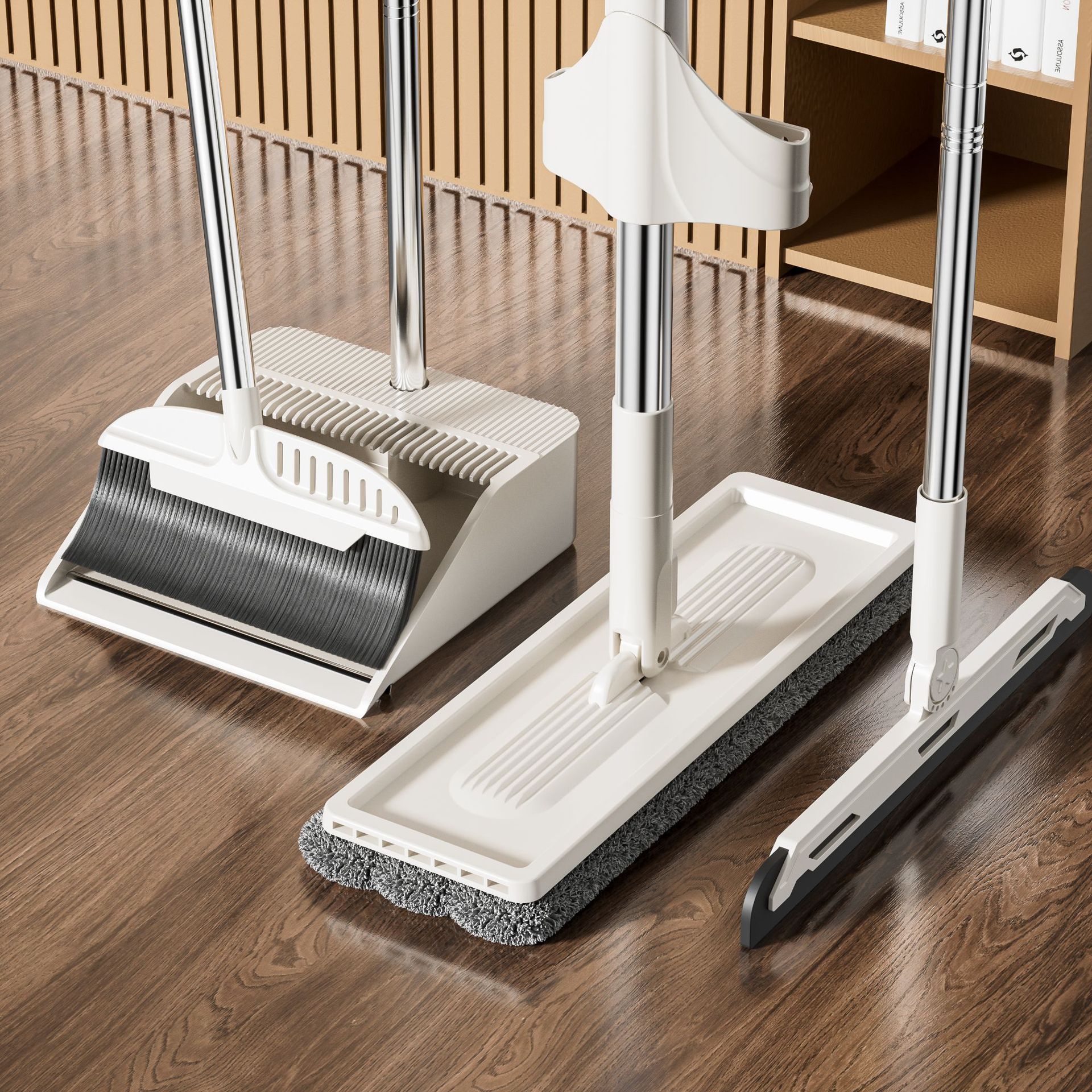 Household Broom and Dustpan Set, Magic Broom, Wiper Broom Set, Broom and Mop, Complete Set of Cleaning Tools