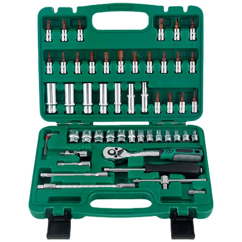 Set, wrench, gloves, 121 pieces