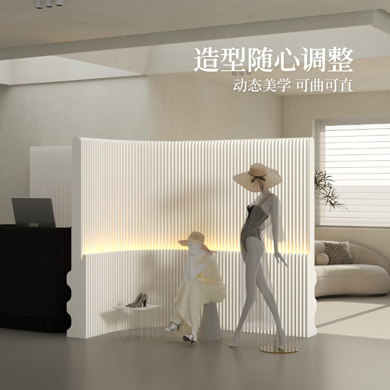 Screen Partition, Luminous Shape-Changing Paper Screen, Library Living Room Live Broadcast Room, Internet Celebrity Organ Paper Wall