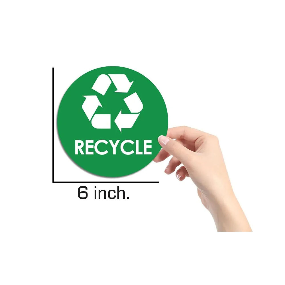 Basura reciclaje pegatina cm vinilo calcomanía protector solar impermeable