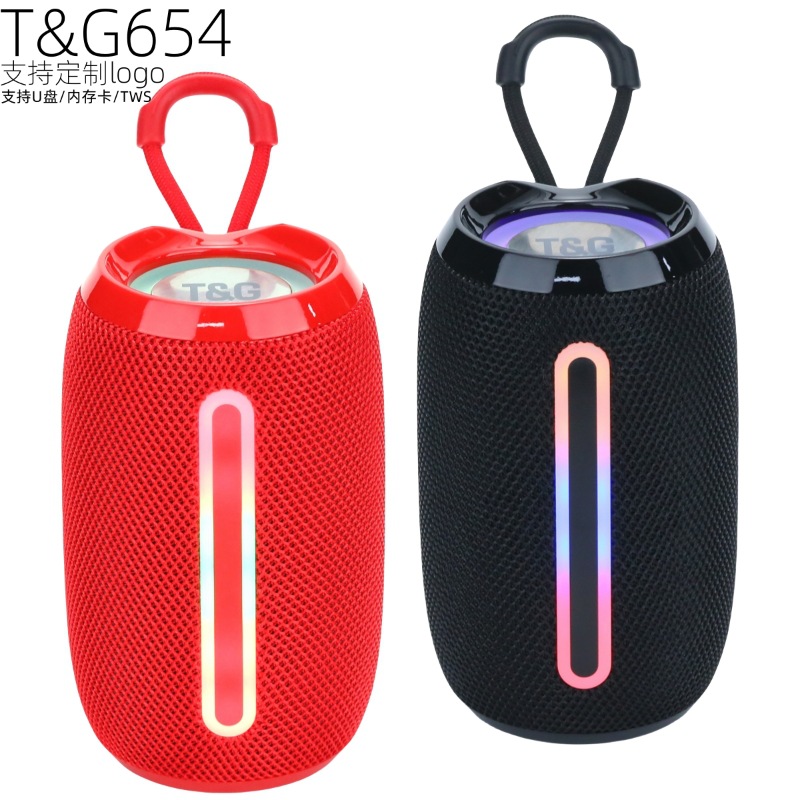 새로운 TG653 미니 무선 블루투스 스피커 야외 휴대용 플러그인 카드 U 디스크 서브 우퍼 소형 스피커