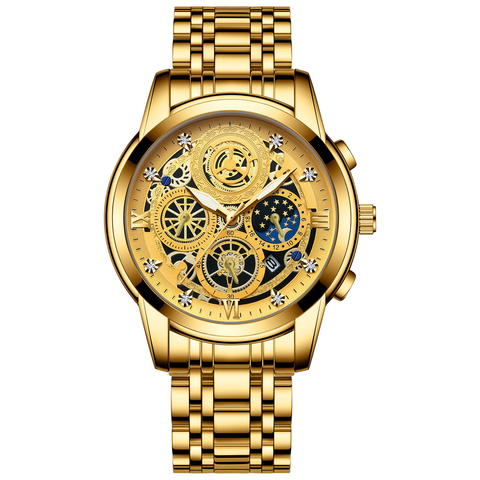 Reloj de cuarzo para hombre hueco nuevo concepto de correa de acero transfronteriza reloj de regalo creativo reloj de regalo
