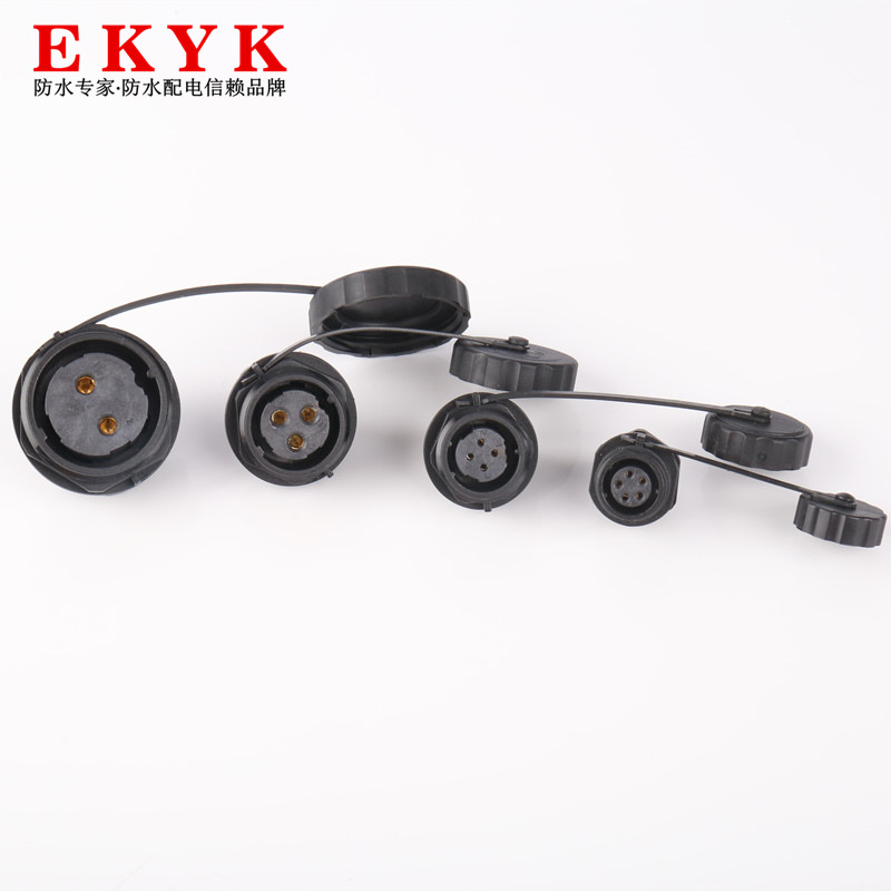 航空插座IP68防水接头1-26芯SD13/16/20/28面板式母头后螺母插座