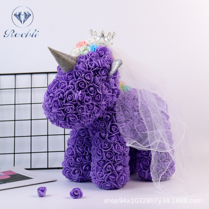 Corona, velo de cabeza, unicornio, flor inmortal, chica, amante, cumpleaños de Navidad, esposa.