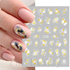 Nail stickers, platinum marble line adhesive fake nails for nails, suitable for import, new collection