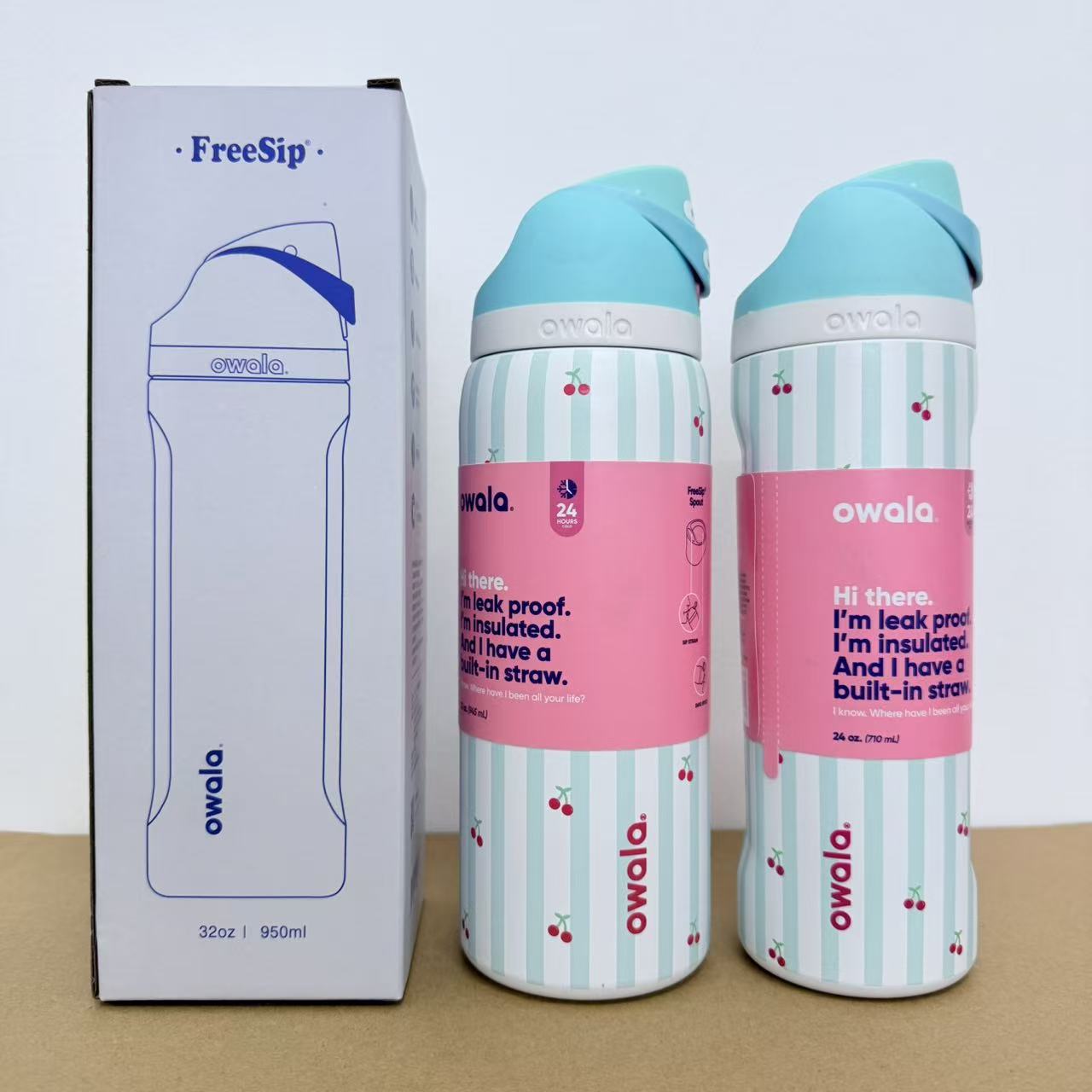 Owala en stock de gran capacidad portátil hervidor de agua al aire libre para hombres tazas de agua caliente de moda para mujeres tazas de fruta deportivas al por mayor