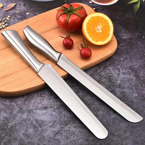 Factory Wholesale New Stainless Steel Fruit Knife Household Long Fruit Knife Watermelon Cantaloupe Cutting Knife