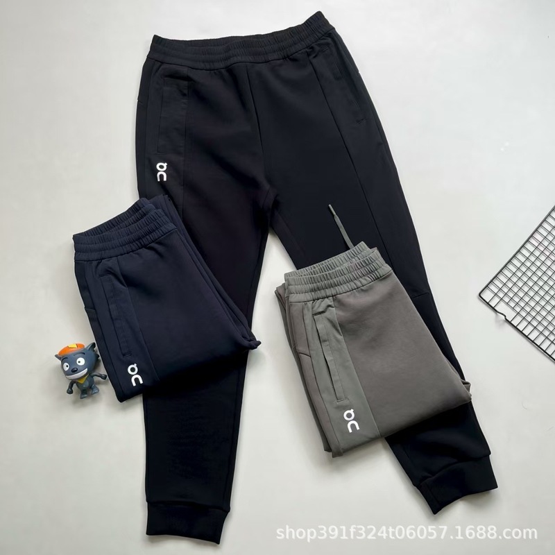 潮牌ON昂跑高品质拼接毛圈情侣款运动百搭卫裤日常通勤休闲束脚裤|undefined