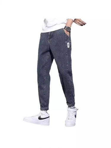 Men's Jeans for Spring and Autumn 2024 New Arrival Men's Pants Loose Fit Cropped Trousers Trendy Brand All-Match Harem Casual Pants