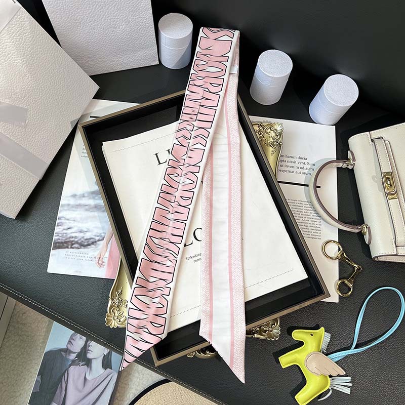 D versión alta 18 mm bufandas de seda cinta cinta delgada correa de pelo larga decoración pequeña bufandas animales de la selva H