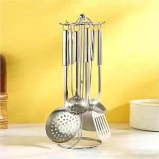 Sigang Family Banquet Kitchenware Seven-Piece Set Sg-Jy007 Stainless Steel Kitchen Shovel Spoon Hanger Set Event Gift