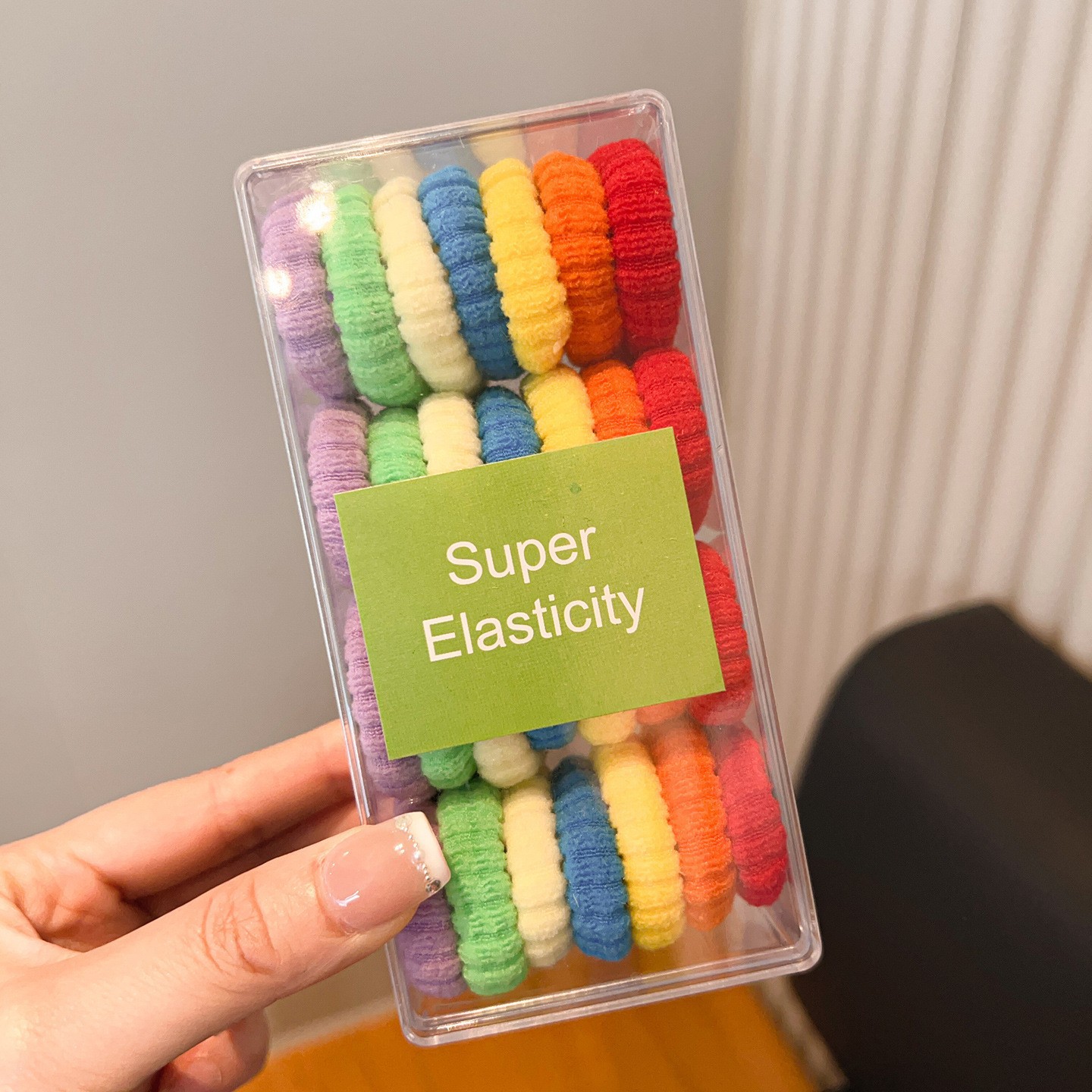 Gomas para el pelo de alta elasticidad, colores, en caja – Mayorista de Yiwu