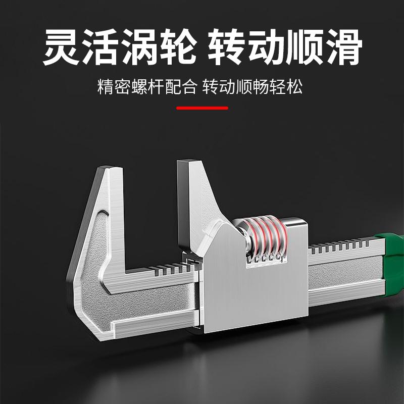 大开口F型活动扳手多功能直角活动扳手直角板手管子钳厚款式工具