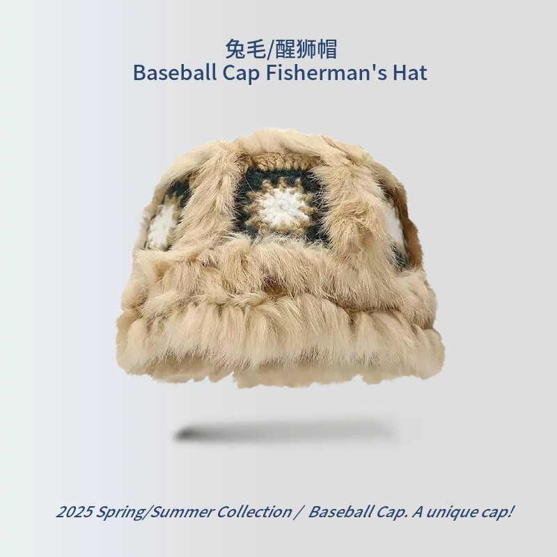 Khaki green floral seven-flower lion dance hat