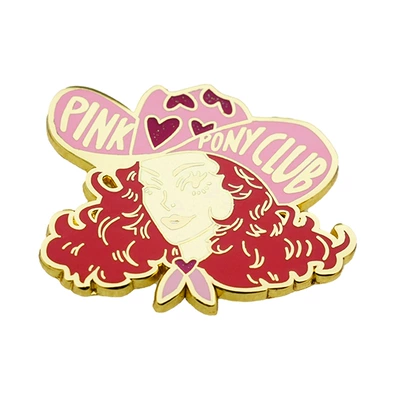 Pink Pony Club Cowgirl Enamel Pin Music Badge Creative Jewelry Fan Brooch Accessories (Yaxa sancaqları) - pink