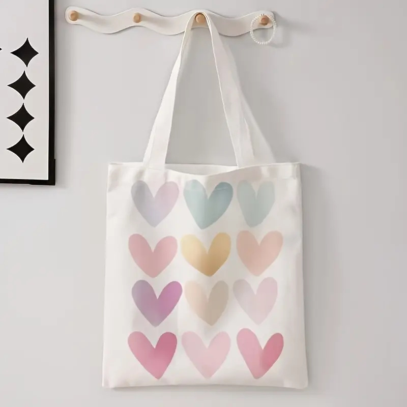 2025 New Women's Canvas Bag Student Holiday Gift Cute Cartoon Canvas Bag Tote Bag