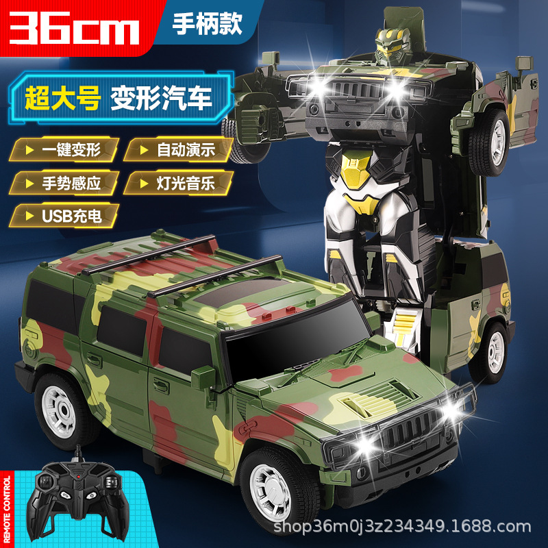 Nuevo sensor de gestos deformación de control remoto automóvil robot Hummer SUV recarga coche de carreras juguetes para niños