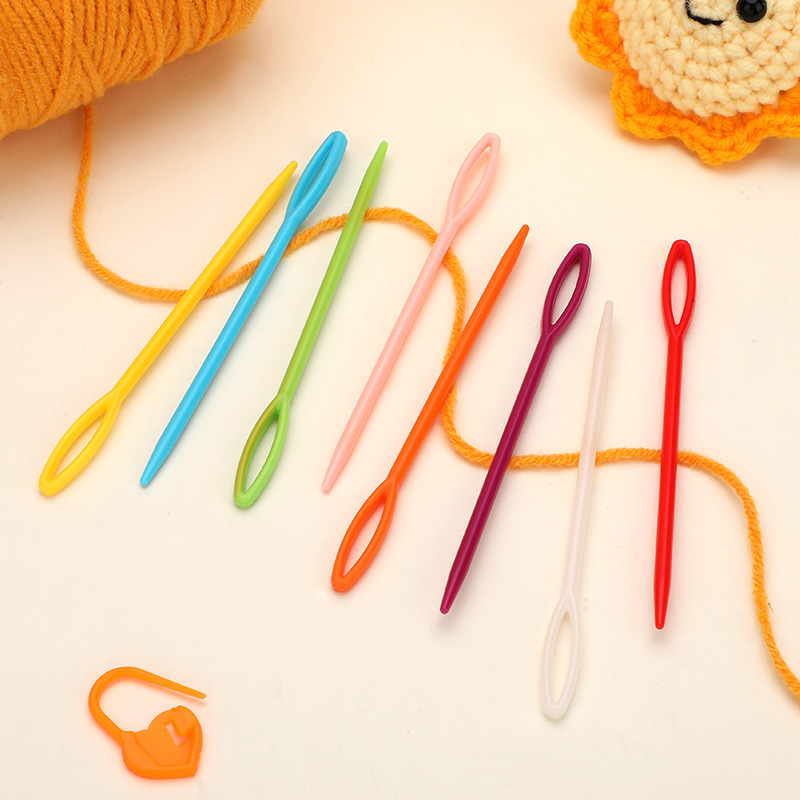 Agujas de Coser para Suéteres de Plástico Multicolor 5.5/7/9/15 cm para Tejido de Lana image 3